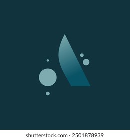 The vector design logo or letter A icon for a personal logo with the initial A is elegant and sophisticated.