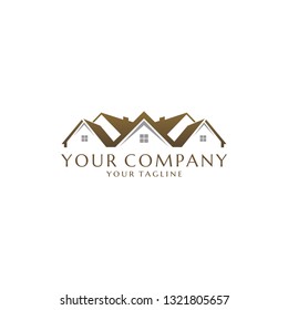 vector design logo luxury real estate in gold color