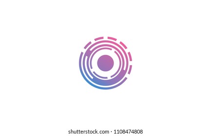 Vector of design logo O Digital