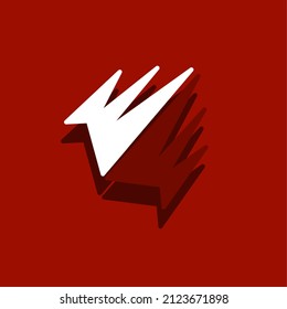 vector design of logo on red background