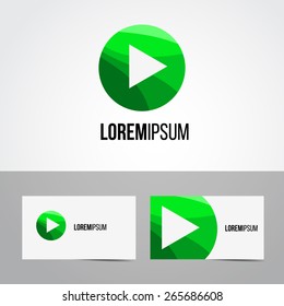 Vector design logo play, business icon, branding emblem