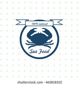 Vector design logo Sea Food. Design illustration.