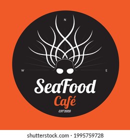 Logo de diseño vectorial para el negocio de los mariscos inspirado por el pulpo 