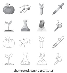 Vector design of  and  logo. Set of  and  vector icon for stock.