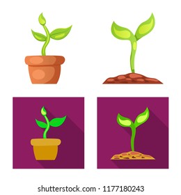 Vector design of  and  logo. Set of  and  stock vector illustration.
