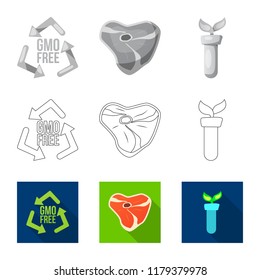 Vector design of  and  logo. Set of  and  stock vector illustration.