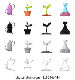 Vector design of  and  logo. Set of  and  stock vector illustration.