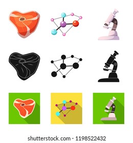 Vector design of  and  logo. Set of  and  stock vector illustration.