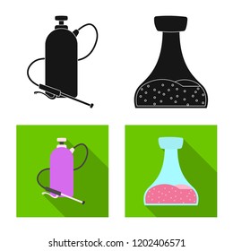 Vector design of  and  logo. Set of  and  stock vector illustration.