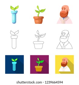 Vector design of  and  logo. Set of  and  stock vector illustration.