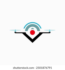 Vector design logo or signal icon also for drone signal tracker,also vector for drone.