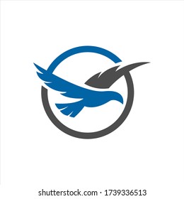 Vector design logo of a simple and elegant Flying Bird
