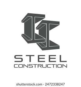 vector design logo for steel fabrication and erection construction company