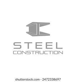 Logo de diseño de Vector para la empresa de construcción de fabricación y erección de acero