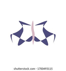 vector design logo with wolf face shape