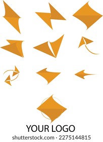 Logotipos e iconos de diseño de vectores en fondo blanco