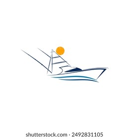 Vector design logos, icons or symbols are very good for tourism and fishing logo needs.