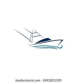 Vector design logos, icons or symbols are very good for tourism and fishing logo needs.