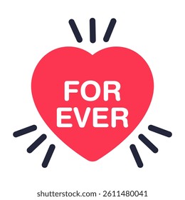 Vector design of love forever, flat icon