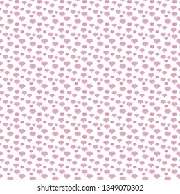 Vector design. Love symbol, beautiful, lovely, romantic, holiday decoration. Hand drawn illustration, isolated. Watercolor hearts seamless pattern. Neutral, pink and white colours, polka dots, striped