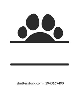 Vector design loves dogs. Heart, bone and floating dog feet for pet supplies stores.