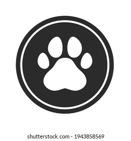 Vector design loves dogs. Heart, bone and floating dog feet for pet supplies stores.