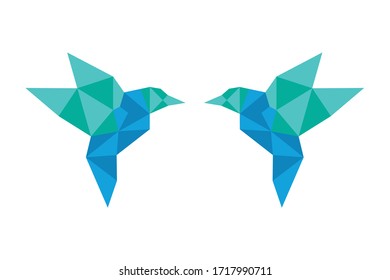 vector design of a lowpoly bird