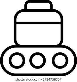 Estilo de ícone transportador de bagagem de design de vetor