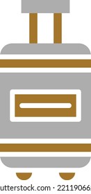 Estilo del icono del portaequipajes de diseño del vector