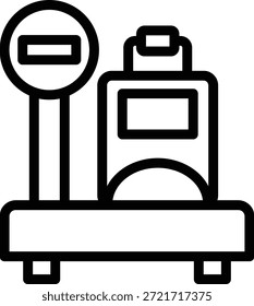 Vector Design Luggage Scale Icon Style