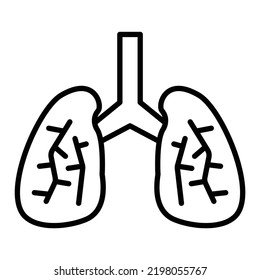 Vector Design Lungs Icon Style