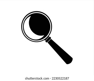diseño vectorial de un ícono luv o lupa de vidrio que se utiliza para ver un objeto que lo hace parecer más cercano y claro