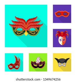 Vector design of luxury and celebration icon. Set of luxury and hide  stock vector illustration.