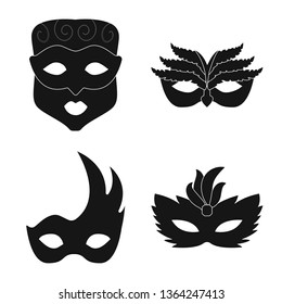 Vector design of luxury and celebration icon. Set of luxury and hide  stock symbol for web.