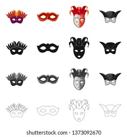 Vector design of luxury and celebration icon. Set of luxury and hide  vector icon for stock.