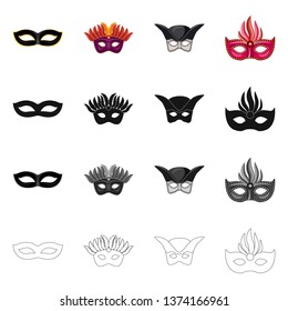 Vector design of luxury and celebration icon. Collection of luxury and hide  stock symbol for web.