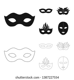 Vector design of luxury and celebration icon. Collection of luxury and hide  stock symbol for web.