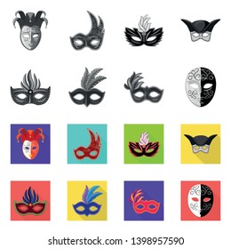 Vector design of luxury and celebration icon. Set of luxury and hide  stock symbol for web.