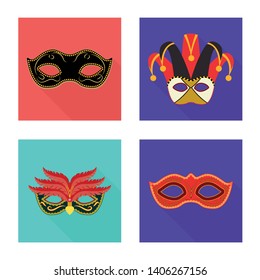 Vector design of luxury and celebration icon. Collection of luxury and hide  stock symbol for web.