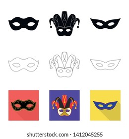 Vector design of luxury and celebration icon. Collection of luxury and hide  stock vector illustration.