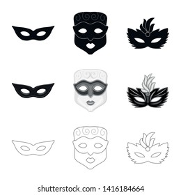 Vector design of luxury and celebration icon. Collection of luxury and hide  vector icon for stock.