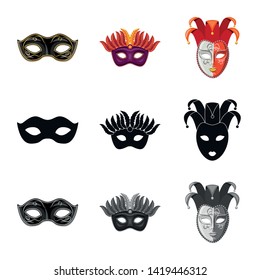 Vector design of luxury and celebration icon. Set of luxury and hide  stock symbol for web.