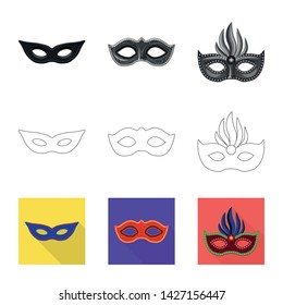 Vector design of luxury and celebration icon. Set of luxury and hide stock symbol for web.