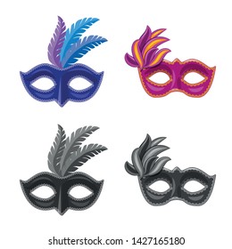 Vector design of luxury and celebration icon. Set of luxury and hide stock vector illustration.