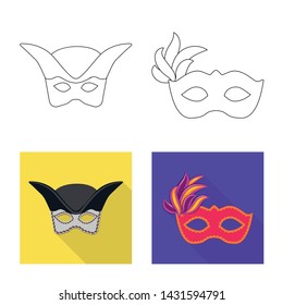Vector design of luxury and celebration icon. Collection of luxury and hide stock symbol for web.
