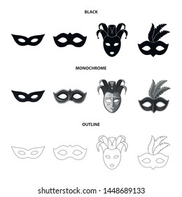 Vector design of luxury and celebration icon. Set of luxury and hide stock symbol for web.