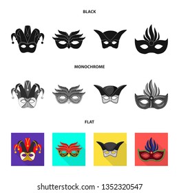 Vector design of luxury and celebration logo. Collection of luxury and hide  vector icon for stock.