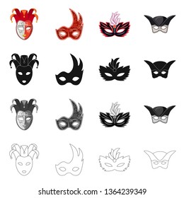 Vector design of luxury and celebration logo. Set of luxury and hide  vector icon for stock.