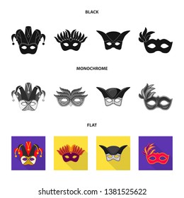 Vector design of luxury and celebration logo. Set of luxury and hide  stock vector illustration.