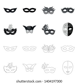 Vector design of luxury and celebration logo. Set of luxury and hide  stock vector illustration.
